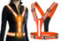 LED Reflective Vest Running Gear USB Rechargeable LED Light Up Vest High Visibility with Adjustable Waist and Shoulde for Night Walking Cycling, High Visibility Running Vest with Reflective Strips -Orange