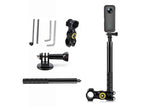 Bike Motorcycle Handlebar Camera Mount with Extendable Pole for GoPro Insta360 X3 Action Cameras