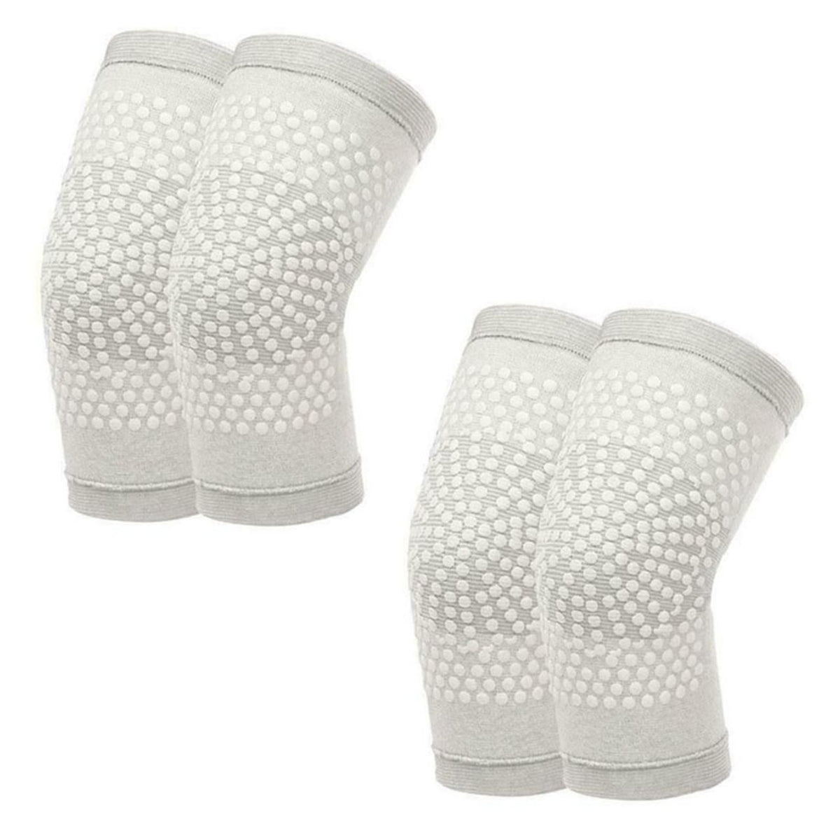 Self Heating Knee Pads Grey Compression Support Sleeves for Arthritis Joint Pain Relief Sports Recovery 2 Pair XL