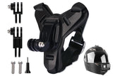 Motorcycle Helmet Chin Mount for Action Camera Quick Release Shockproof - Black