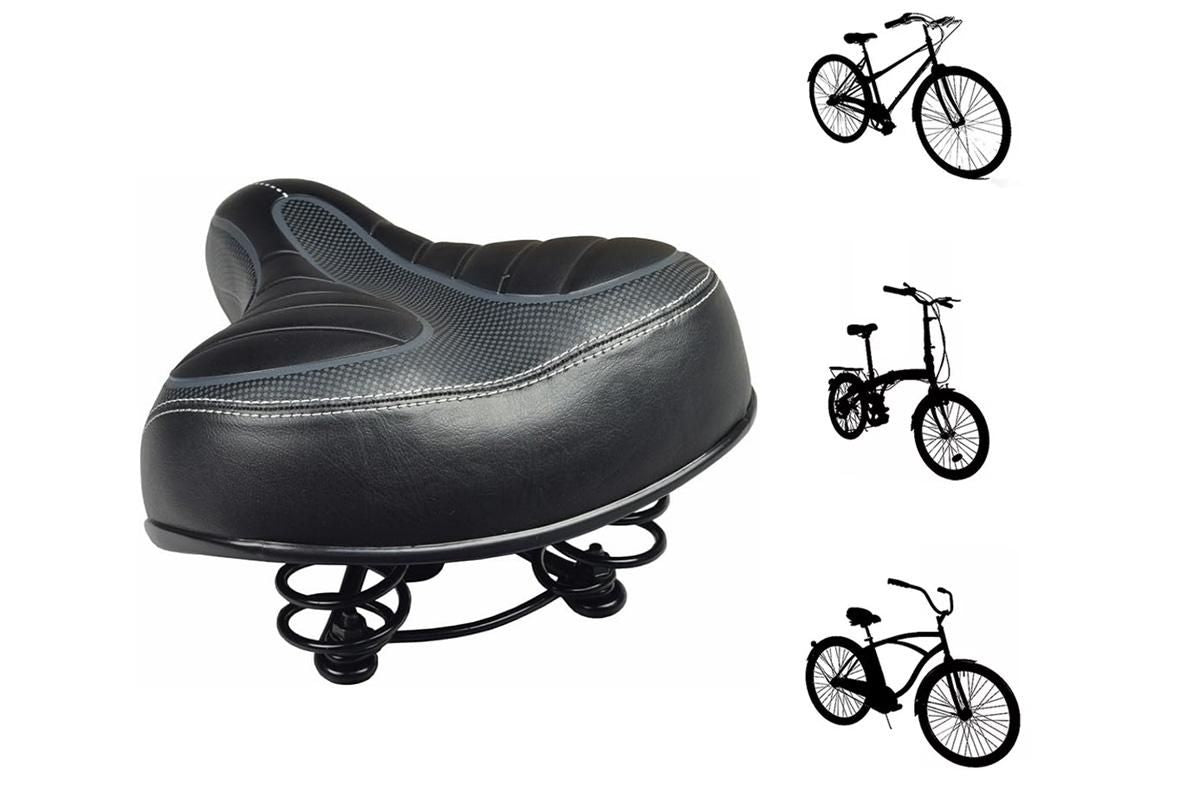 Comfort Wide Big Bum Soft Cruiser Bike Saddle Bicycle Seat Air Cushion Pad