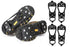2 Pairs Ice Cleats Traction Crampons Snow Grips with 8 Spikes for Boots Shoes - For EU34-40