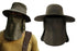 Outdoor Sun Protection Fishing Cap Wide Brim Hat With Neck Flap And Face Cover - Army Green
