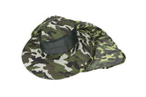 Adult Camouflage Bucket Hat Breathable Mesh Mountaineering Hat Wide Brim Fishing Cap Sun Shade Hat with Neck Flap(Brown)