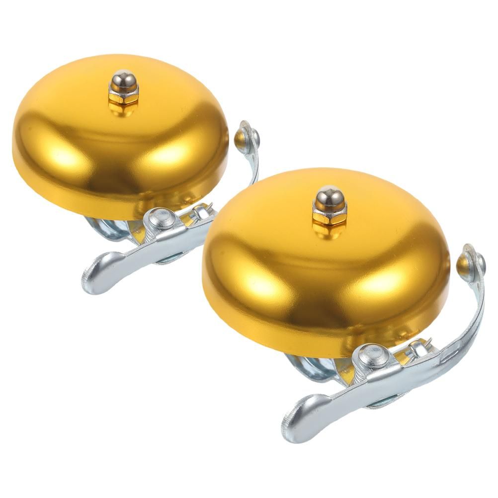 2pcs Aluminum Alloy Bicycle Bell Vintage Bike Bell Replacement For Mountain Bikes Cycling Loud And Clear Sound