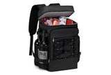 25L Insulated Cooler Backpack Freshness Preservation Backpack For Beach Travel - Black