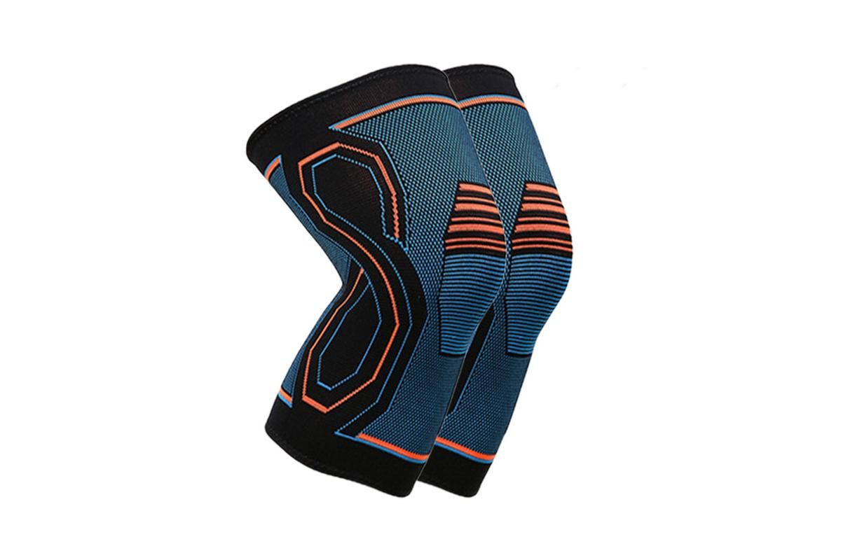 2-Pack Knitted Knee Support Sleeve Leg Brace for Gym Sports Running(XL)