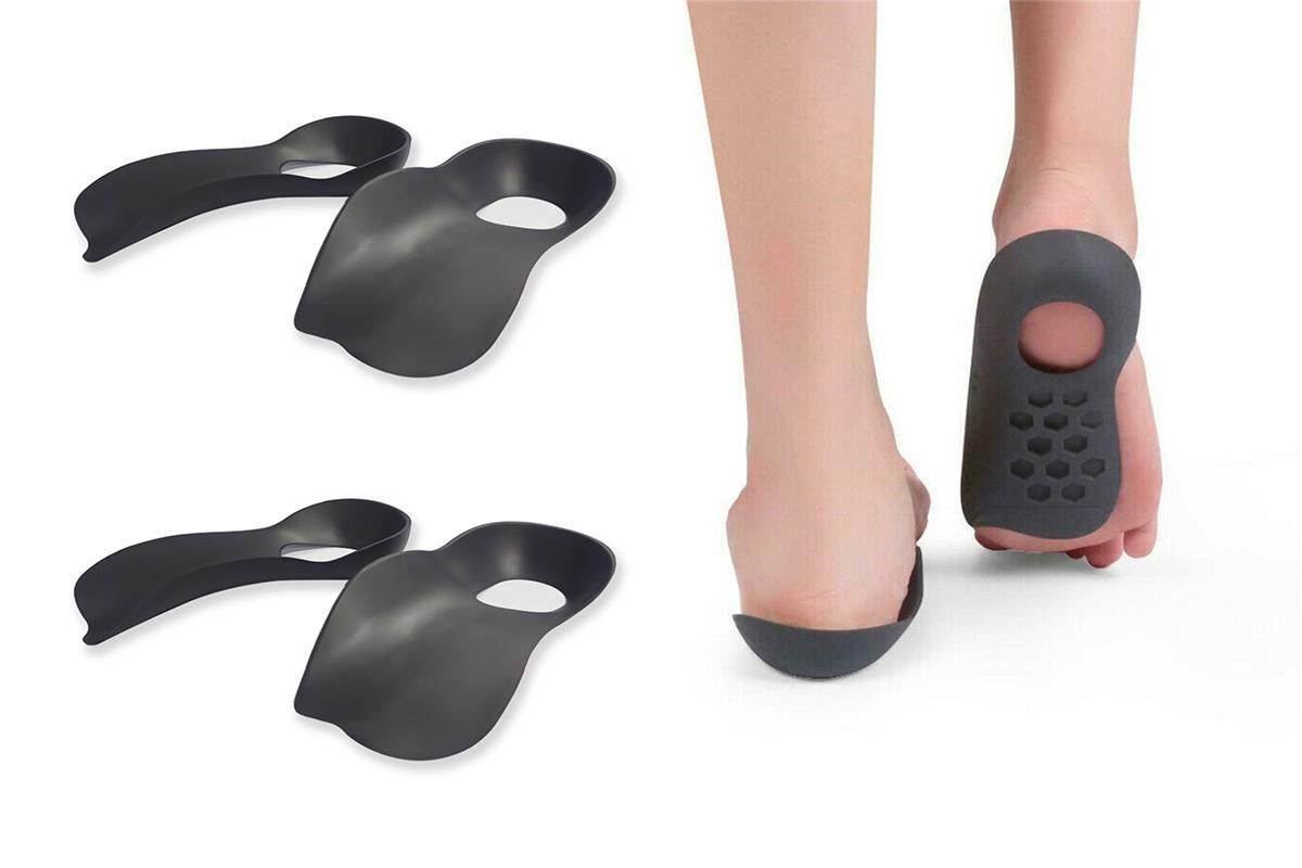 2 Pairs Plantar Fasciitis Feet Insoles Arch Supports Orthotics Inserts Flat Foot Orthopaedic Insoles(Size L)
