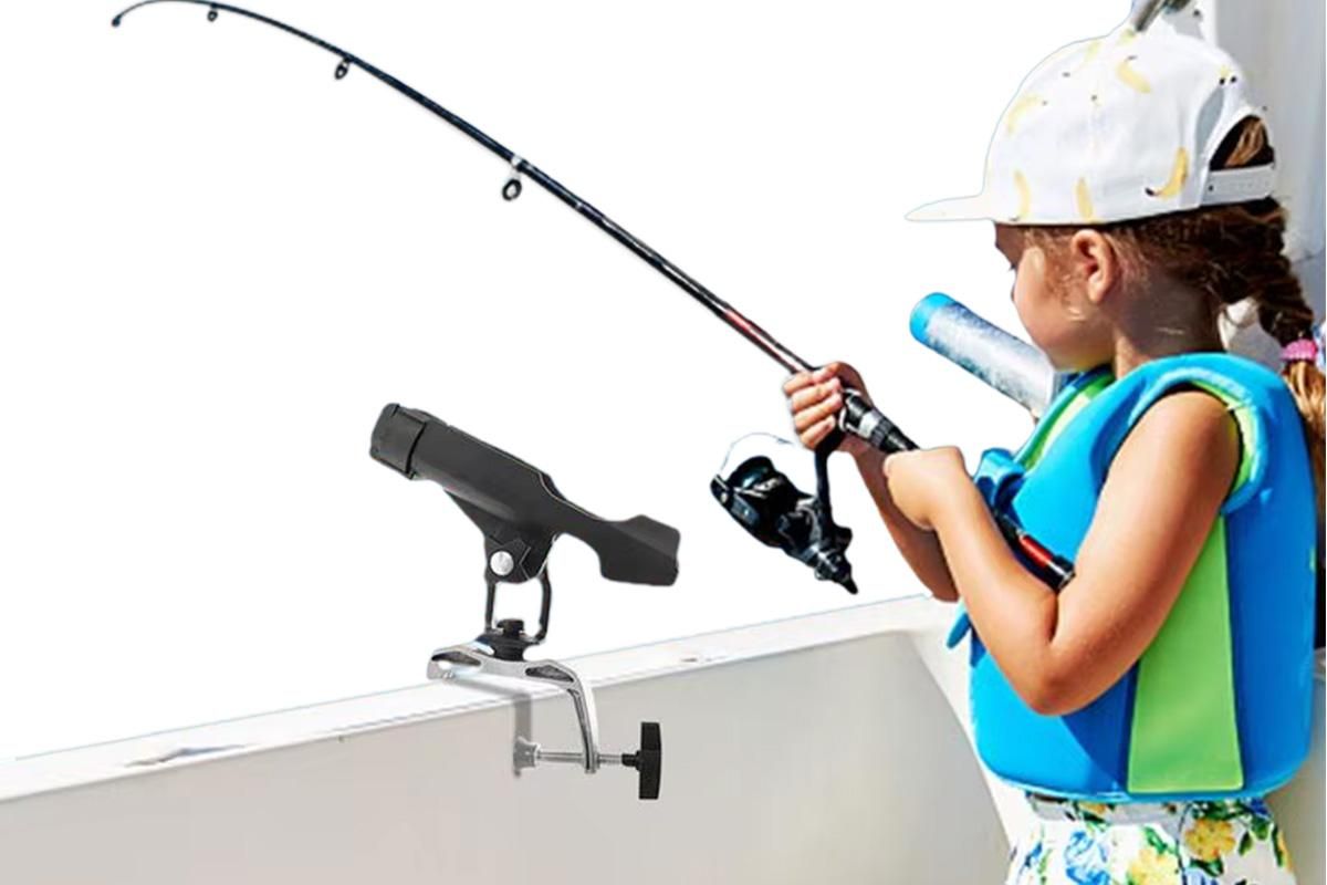 360 Degrees Rotatable Fishing Rod Holders For Boat Side Rails Fishing Accessories