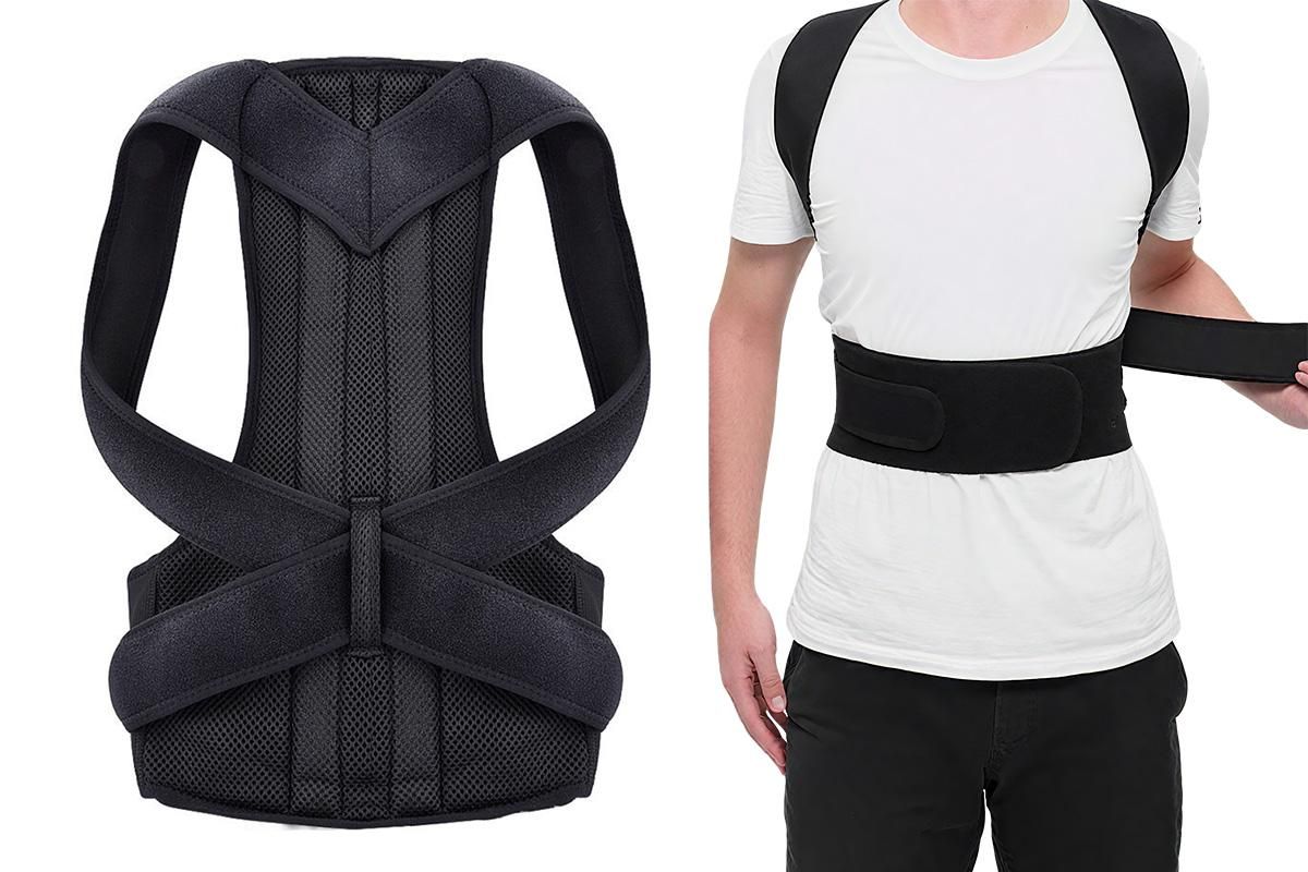 Adjustable Posture Corrector Full Back Shoulder Support Brace for Adults - XL
