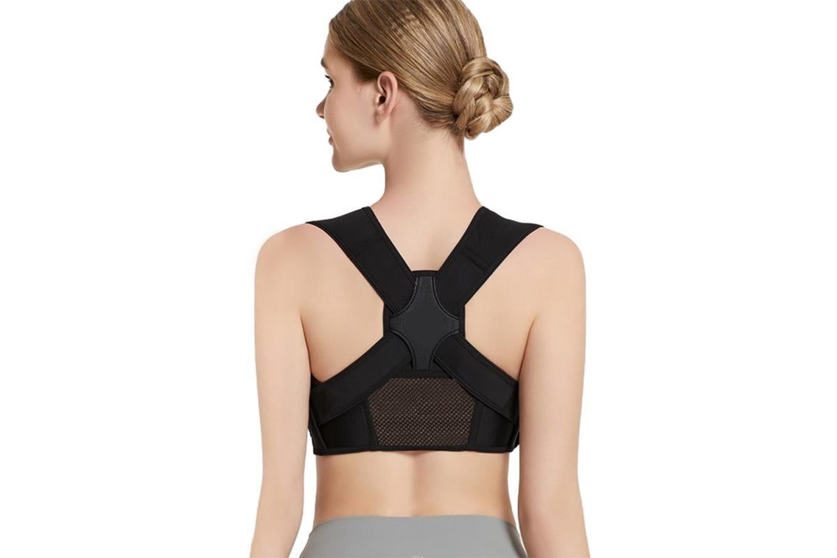 Adjustable Posture Corrector for Posture Correction Back Straightener -Black / S