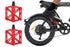 Aluminum Alloy Bike Pedals Wide Platform Lightweight Bicycle Pedals for MTB Road Bikes - Red