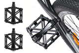 Aluminum Alloy Bike Pedals Wide Platform Lightweight Bicycle Pedals for MTB Road Bikes - Black