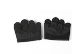 Breathable Workout Gloves Silicone Grip Half-Finger Gym Gloves for Weightlifting & Yoga - Black & L