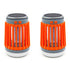 2pcs Solar and USB Mosquito Killer Camp Lamp Flashlight -Orange