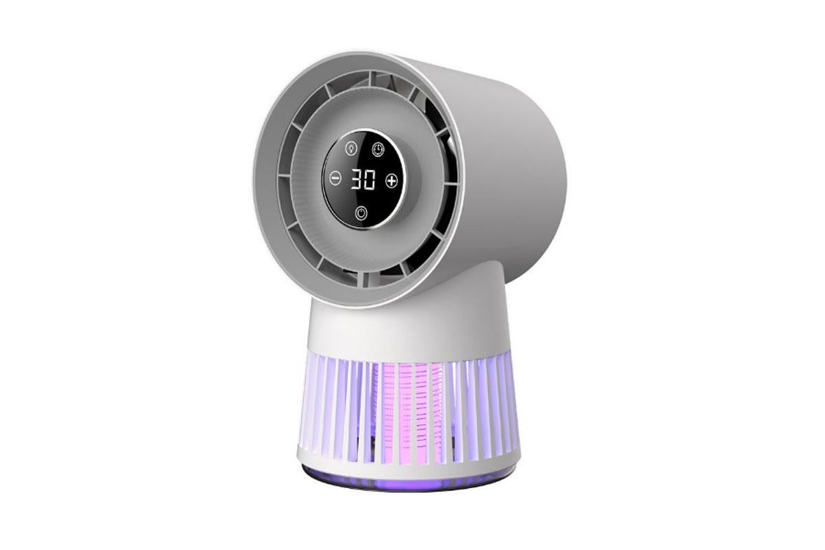 2 in 1 Electric Mosquito Lamp Fan Portable Mosquito Lamp Bug Zapper Desk Fan Bladeless