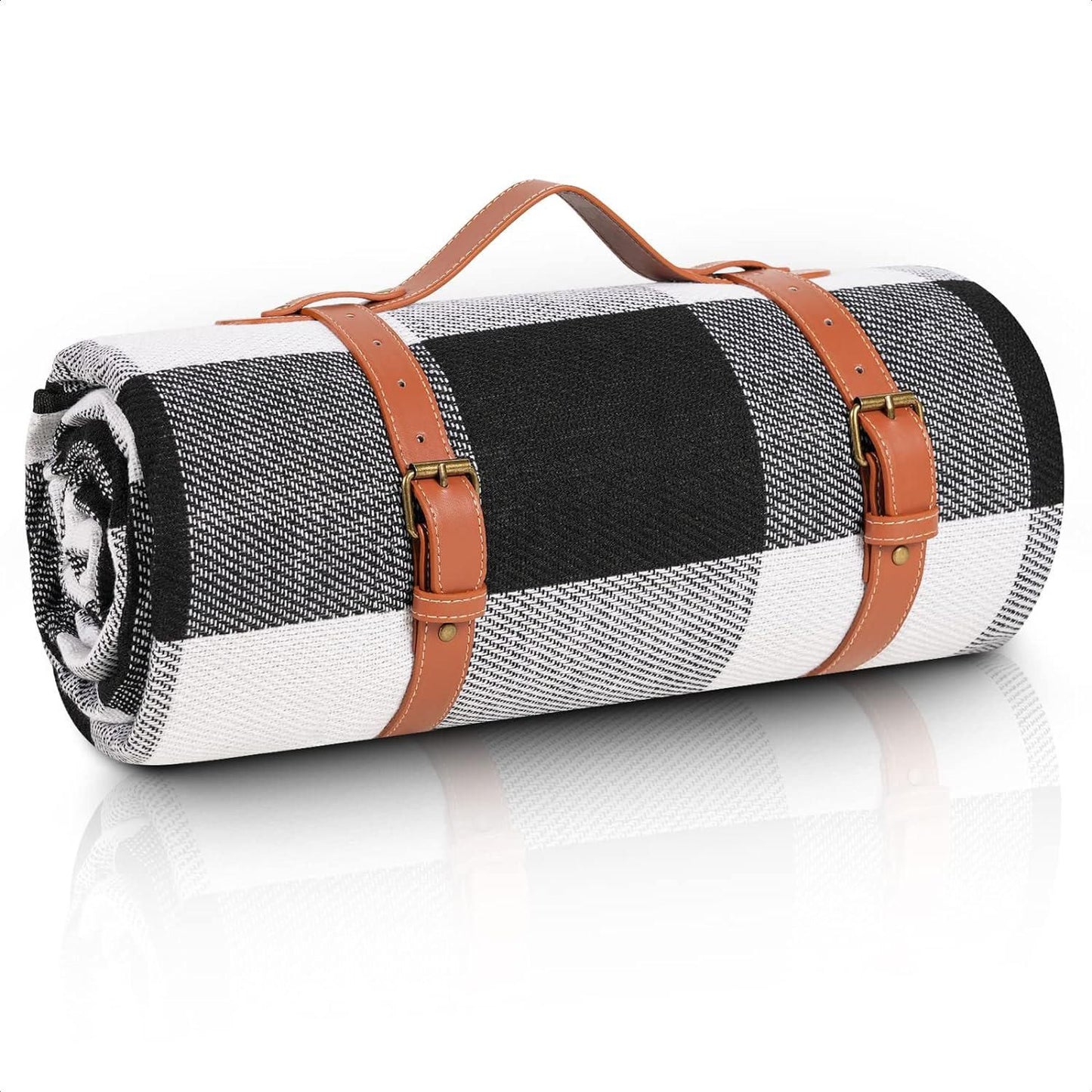 Outdoor Picnic Blanket Waterproof Mat Extra Wide Camping Tent Ground Sheet for Hiking and Outdoor Activities - Black M