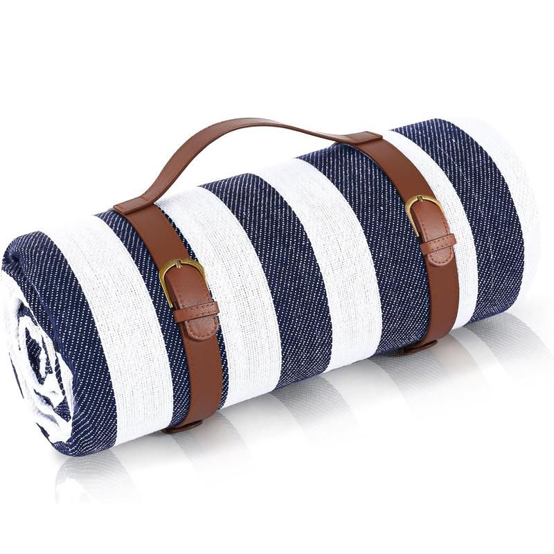 Outdoor Picnic Blanket Waterproof Mat Extra Wide Camping Tent Ground Sheet for Hiking and Outdoor Activities - Blue L