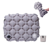 Foldable Inflatable Camping Seat Cushion Portable Seat Pad for Travel Outdoors Grey