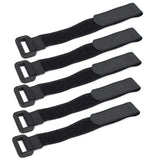 5pcs/lot Bicycle Handlebar Strap Holder Cycling Flashlight Tie Rope Bandages Universal Nylon Tie Fixed Items Bike Strap - 20x200mm Black