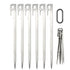 6Pcs Camping Tent Stakes 28cm Stainless Steel Canopy Tent Pegs Garden Ground Nail Beach Awnings Hammock Trampoline Accessories