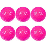 6Pcs Practice Golf Balls For Golfer Gift Golf Accessories for Indoor Outdoor - Pink Gift Ball