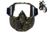 Outdoor Sport Goggles Ski Snowmobile Face Mask with Sun Glasses - Bronze and Black