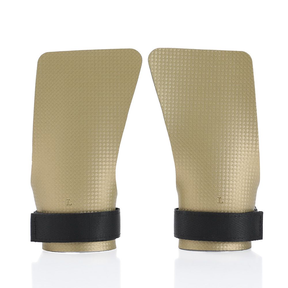 Basketball Hand Grips for Pull-ups Cross Training Gymnastics Weightlifting Palm Protector - Gold L