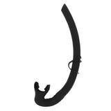 Diving Snorkel Foldable Mouthpiece Silicone Freediving Snorkel for Spearfishing Swimming Snorkeling Diving Accessory - Black