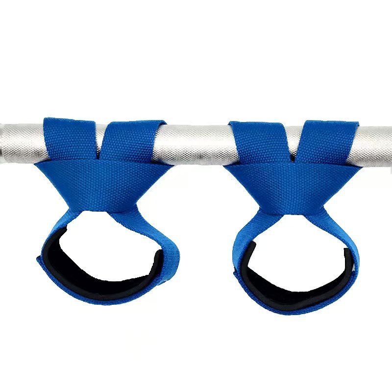 Gym Lifting Straps Barbell Deadlift Booster Belt Fitness Anti-slip Hand Wraps Wrist Straps Fitness Training Auxiliary Belt - Blue L