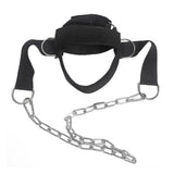 Head Neck Trainer Adjustable Neck Exerciser Head Harness Weight Lifting Belt Training Belt For Fitness Injury Recovery - Black