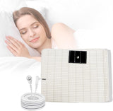 Grounding Flat Sheet, Bed Earthing Flat Sheet AU Plug Grounding Connection Cord Conductive Mat (White, Flat Sheets-(90x230cm))