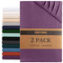 Hotel Quality Fitted sheets - 2 Piece Fitted sheets  -Breathable Bedding - Wrinkle, Fade, Stain Resistant- 26inch/40cm Deep Pocket Fitted Bed Sheet-Wrinkle and Fade Resistant,(Purple,Double)