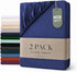 Hotel Quality Fitted sheets - 2 Piece Fitted sheets  -Breathable Bedding - Wrinkle, Fade, Stain Resistant- 26inch/40cm Deep Pocket Fitted Bed Sheet-Wrinkle and Fade Resistant,(Royal blue,King Single)