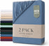 Hotel Quality Fitted sheets - 2 Piece Fitted sheets  -Breathable Bedding - Wrinkle, Fade, Stain Resistant- 26inch/40cm Deep Pocket Fitted Bed Sheet-Wrinkle and Fade Resistant,(Ocean,King Single)