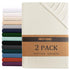 Hotel Quality Fitted sheets - 2 Piece Fitted sheets  -Breathable Bedding - Wrinkle, Fade, Stain Resistant- 26inch/40cm Deep Pocket Fitted Bed Sheet-Wrinkle and Fade Resistant,(Cream White,Single)