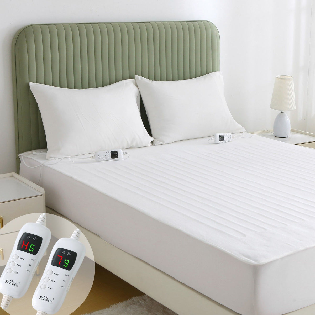 Heated Mattress Pad - Bedding Electric Blanket with 9 Heat Setting & 9-Hour Auto Off, Heated Mattress Pad-Machine Washable Fully Fitted Heating Pad with Overheat Protection , 800GSM Non Woven Fabric-fitted sheet cover(King)