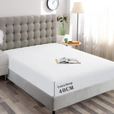 Hotel Quality Fitted Sheet - 1 Piece Fitted Sheet  -Breathable Bedding - Wrinkle, Fade, Stain Resistant- 16inch/40cm Deep Pocket Fitted Bed Sheet-Wrinkle and Fade Resistant,(White,Double)