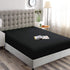 Hotel Quality Fitted Sheet - 1 Piece Fitted Sheet  -Breathable Bedding - Wrinkle, Fade, Stain Resistant- 16inch/40cm Deep Pocket Fitted Bed Sheet-Wrinkle and Fade Resistant,(Black,Queen)