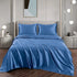 Art Silk Satin Sheet Set Hotel 4 Pieces Fitted/Flat Sheet Bedding Set-Luxury Soft Silky Sheets for Hair and Skin, Similar to Silk Bed Sheets Set 4 Pieces(Double,Ocean)
