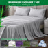 3 Piece Hotel Bamboo Cooling Sheet Set -Ultra Soft 2000TC Breathable Bed Sheets Set with 37 Centimetre Deep Pocket-Cooling Sheets for Hot Sleepers(Silver-gray,King Single)