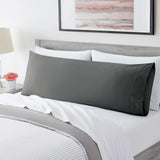 Ultra Soft Microfiber Body Pillow Cover/Pillowcases with Envelope-style pocket (50cm x 150cm Body Pillow Cover,Dark gray)