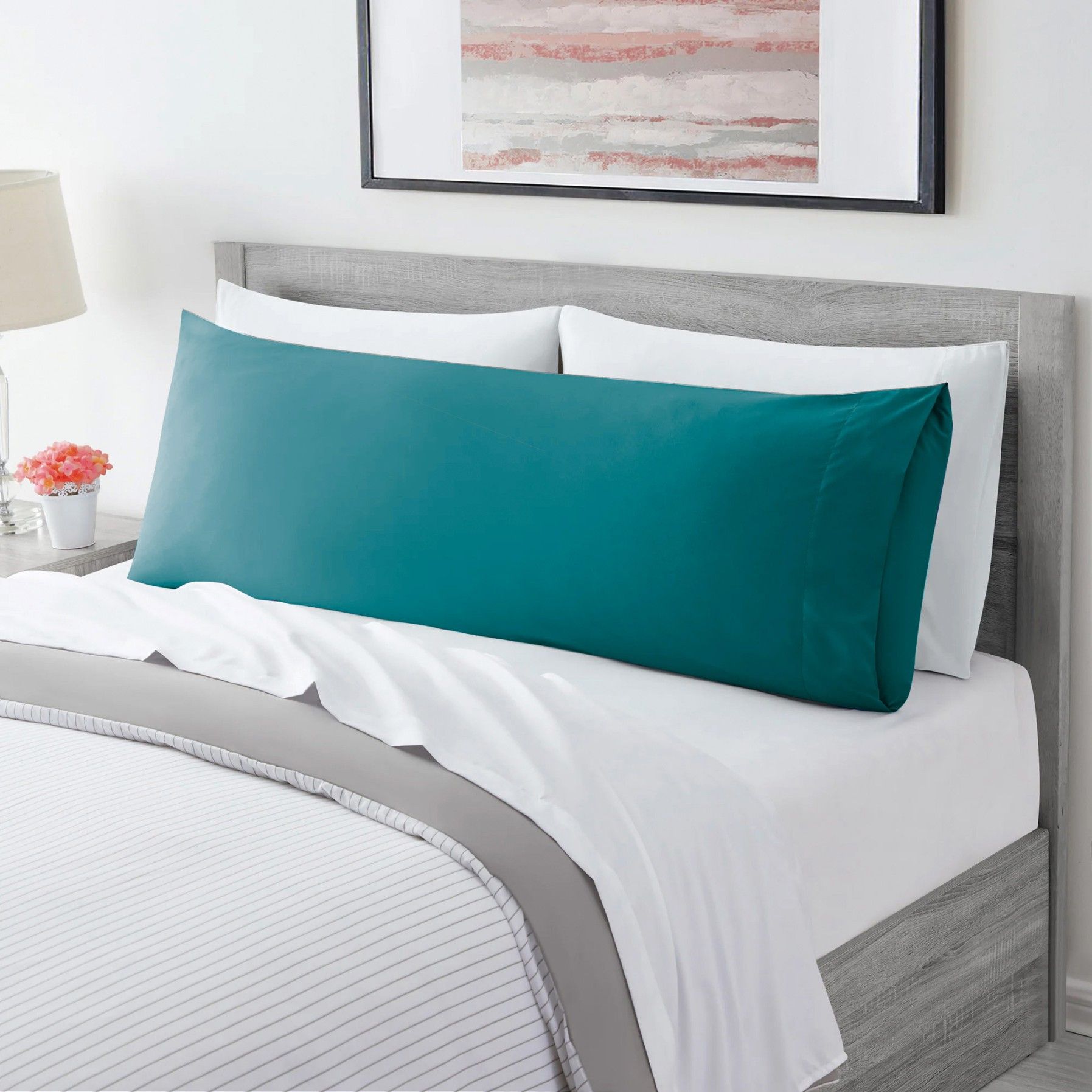 Ultra Soft Microfiber Body Pillow Cover/Pillowcases with Envelope-style pocket (50cm x 150cm Body Pillow Cover,Blue green)