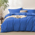 3 Piece Hotel Soft Microfiber Quilt Cover Set-2000TC Duvet/Donna Cover Set & Pillowcases -1 Quilt Cover Zipper Closure & 1 x Pillowcases-Breathable Bedding - Wrinkle, Fade, Stain Resistant(Royal blue,Double)