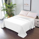 Elegant Comfort Premium Hotel Quality 1-Piece Double Flat Sheet, Luxury and Softest 2000 Thread Count Bedding Flat Sheet(Double,White)