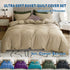 3 Piece Hotel Soft Microfiber Quilt Cover Set-2000TC Duvet/Donna Cover Set & Pillowcases -1 Quilt Cover Zipper Closure & 1 x Pillowcases-Breathable Bedding - Wrinkle, Fade, Stain Resistant(Camel Beige,King)