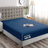 Hotel Quality Fitted Sheet - 1 Piece Fitted Sheet  -Breathable Bedding - Wrinkle, Fade, Stain Resistant- 16inch/40cm Deep Pocket Fitted Bed Sheet-Wrinkle and Fade Resistant,(Navy,King)