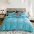 2 Piece Hotel Soft Microfiber Quilt Cover Set-2000TC Duvet/Donna Cover Set & Pillowcases -1 Quilt Cover Zipper Closure & 1 x Pillowcases-Breathable Bedding - Wrinkle, Fade, Stain Resistant(Ice Blue,King Single)