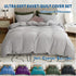 2 Piece Hotel Soft Microfiber Quilt Cover Set-2000TC Duvet/Donna Cover Set & Pillowcases -1 Quilt Cover Zipper Closure & 1 x Pillowcases-Breathable Bedding - Wrinkle, Fade, Stain Resistant(Silver-gray,King Single)