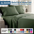 3 Piece Bed Sheet Set- Bedding Sheets & Pillowcases -Breathable Bedding - Wrinkle, Fade, Stain Resistant-Deep Pocket Flat Fitted Bed Sheet Set(Olive green,King Single)
